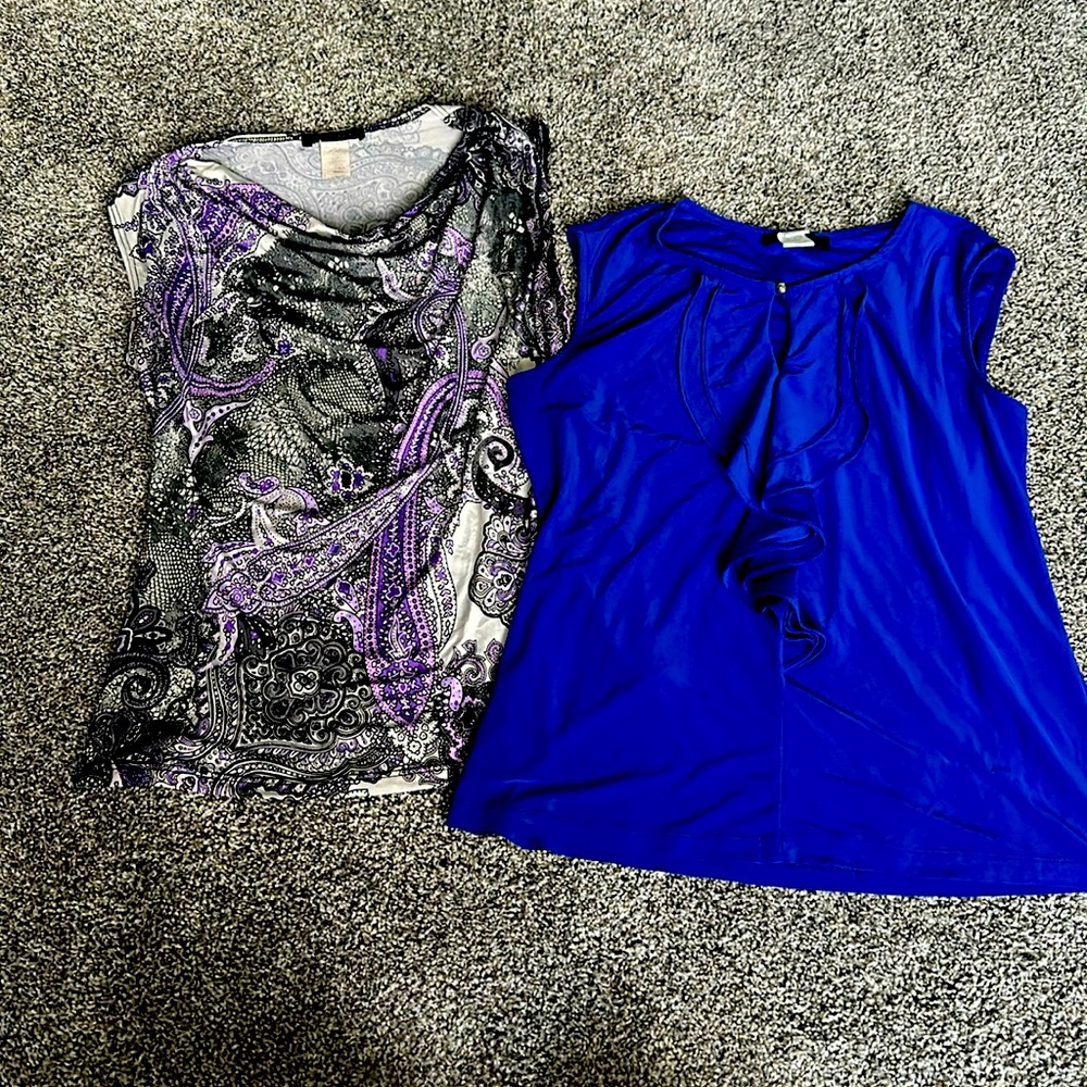 Pair of Jennie & Marlis Jersey Knit Blouses